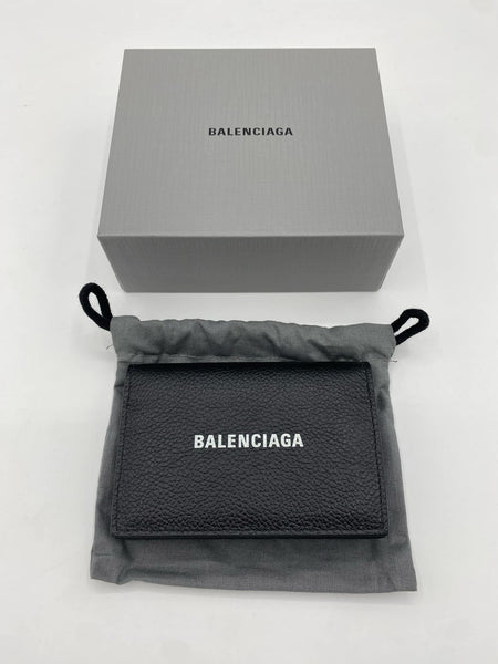 BALENCIAGA ターコイズ Wallet+ coin case Crush flap coin and card holder quilted