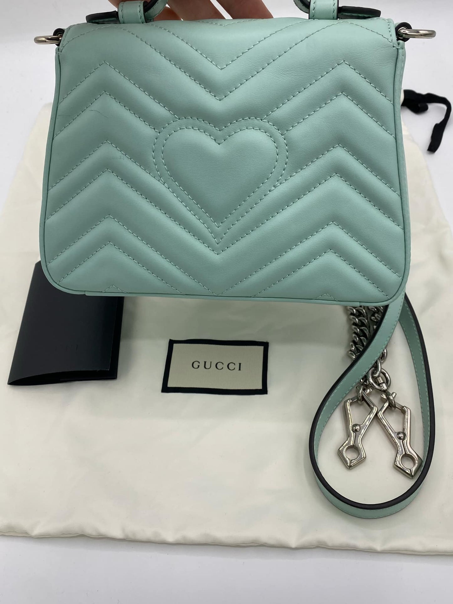 GUCCI GG MARMONT MINI TOP HANDLE BAG